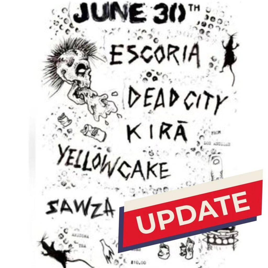 Show update: the new venue will not be ready for Friday's show with Dead City and we're no longer hosting the event. We apologize for any inconveniences this may cause. 
All tickets purchased through our website will be refunded.
Please follow the bands … instagr.am/p/CuGR9hPrsc2/