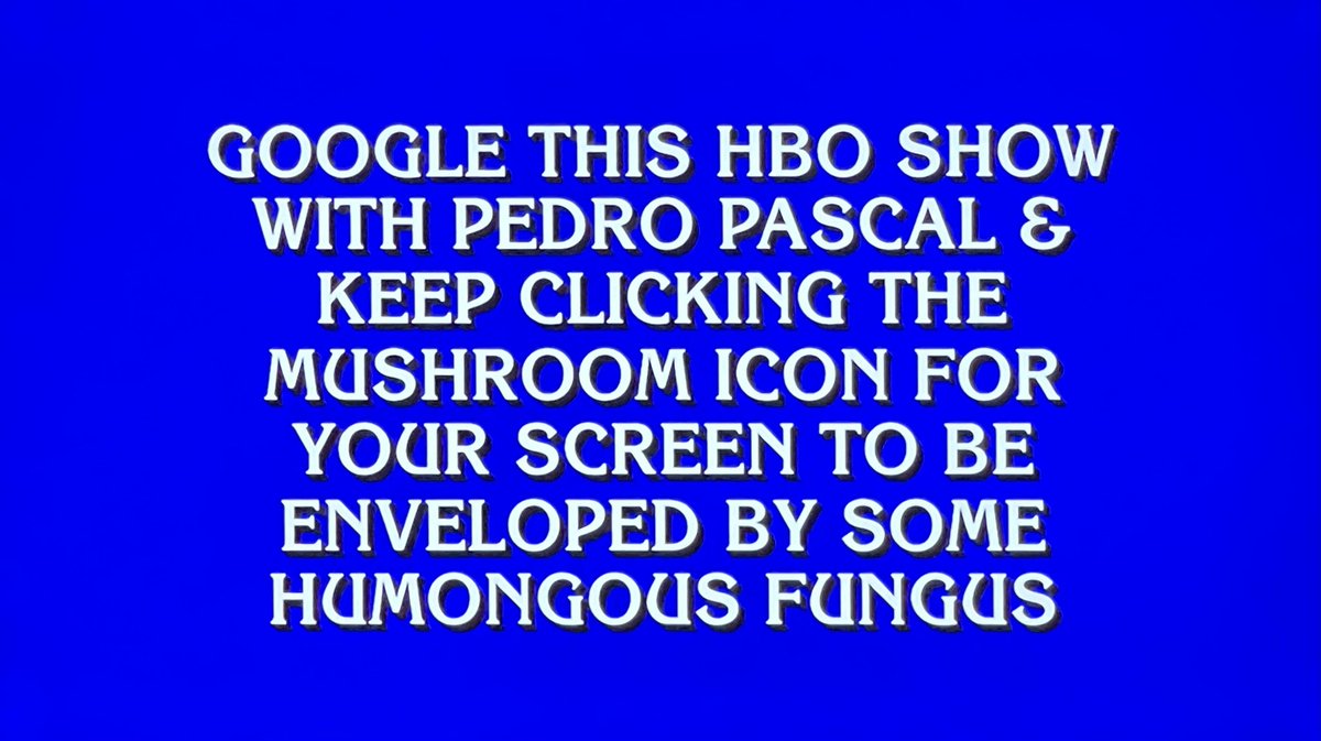 pedir pascal + being a jeopardy clue = 🥹