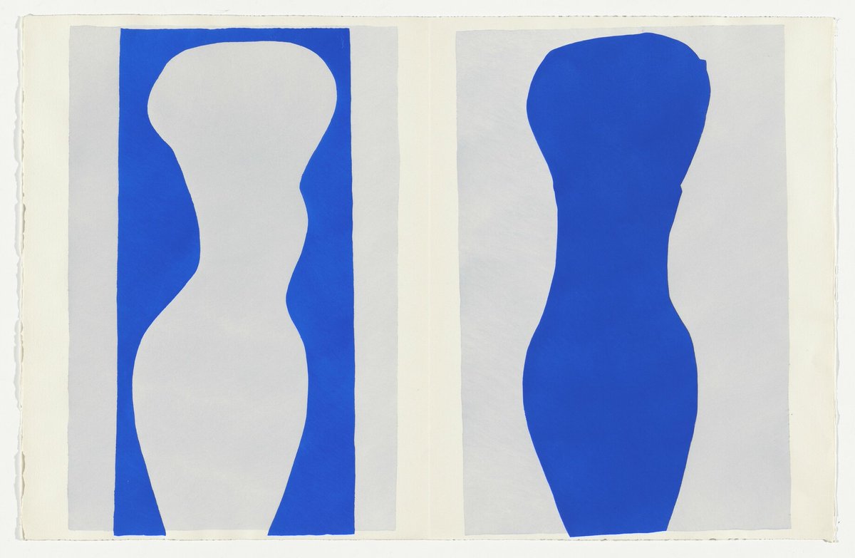 artistmatisse's tweet image. Forms (Formes) (plate IX, pages 62 and 63) from Jazz, 1943–47, published 1947 moma.org/collection/wor…