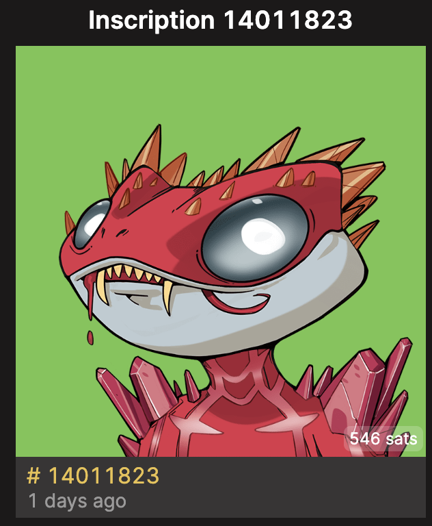 金狗王 (@jingouwang888) on Twitter photo <a href="/SteamLizard1885/">Recursive Lizard 1885 | Sold out</a> 这个递归蜥蜴总量从一万降到3000了,非常明智的改变👍 <a href="/SteamLizard1885/">Recursive Lizard 1885 | Sold out</a>
白单打了2张防身
ME 已上线 <a href="/MEonBTC/">Magic Eden on Bitcoin 🟧</a>
magiceden.io/ordinals/marke…
白单0.0002b,地板0.00045
#BTC📷 #NFT #BRC20 #ORDI #RecursiveLizard #Recursive <a href="/SteamLizard1885/">Recursive Lizard 1885 | Sold out</a> 这个递归蜥蜴总量从一万降到3000了,非常明智的改变👍 <a href="/SteamLizard1885/">Recursive Lizard 1885 | Sold out</a>
白单打了2张防身
ME 已上线 <a href="/MEonBTC/">Magic Eden on Bitcoin 🟧</a>
magiceden.io/ordinals/marke…
白单0.0002b,地板0.00045
#BTC📷 #NFT #BRC20 #ORDI #RecursiveLizard #Recursive