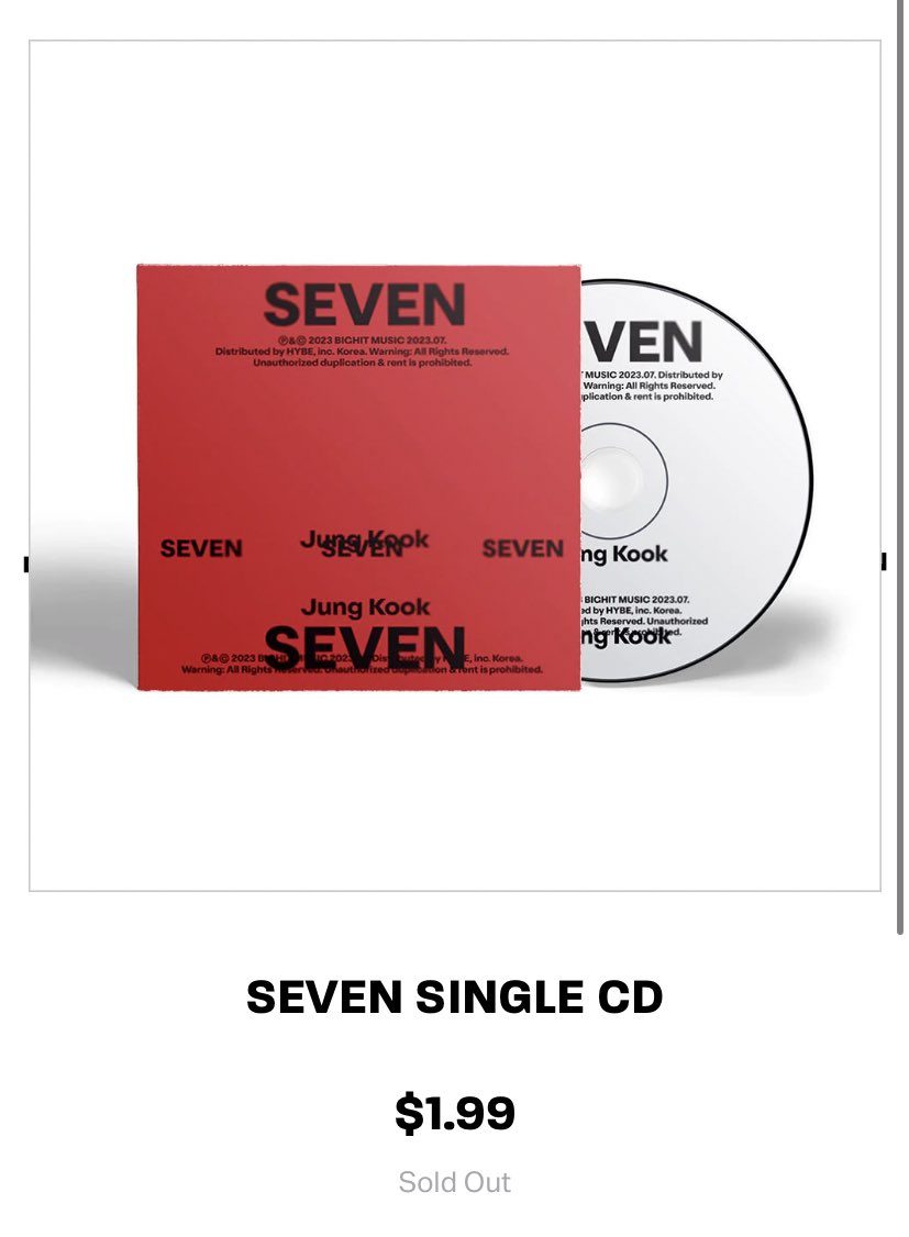 BTS SEVEN CD アメリカ US 限定盤 3枚セット ジョングク グク