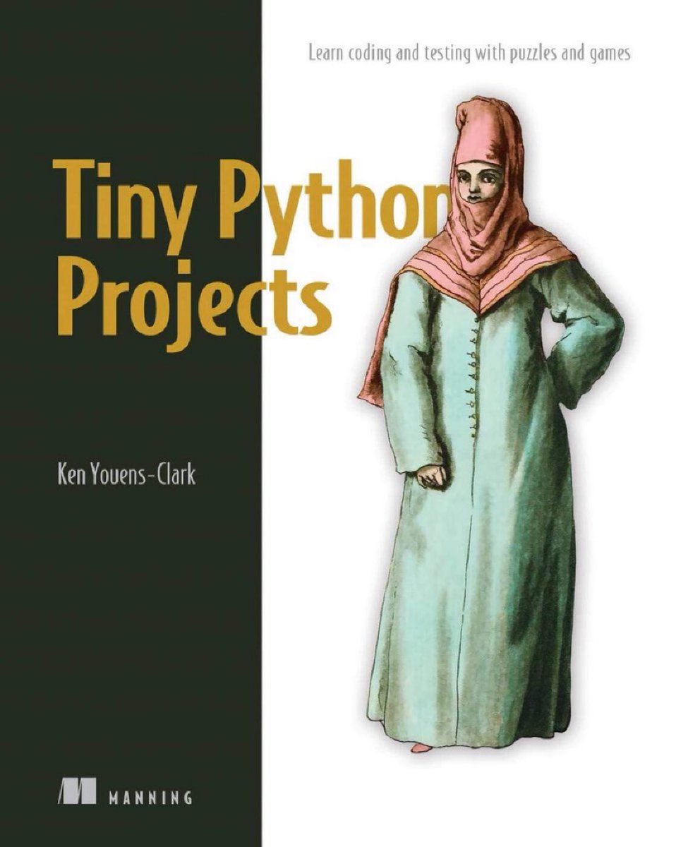 KirkDBorne's tweet photo. Tiny #Python Projects — 21 small fun projects for Python beginners designed to build programming skill, teach new algorithms and techniques: https://t.co/dl40lMvP1l
————
#Coding #BigData #DataScience #AI #MachineLearning #DataScientists #100DaysOfCode https://t.co/VrCcsSMlbH