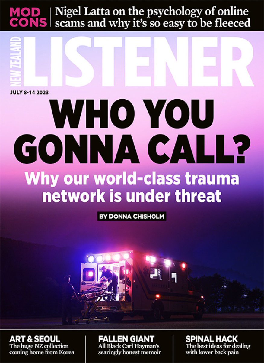 Back in the Listener this weekend after a two-year hiatus. Great to work with the old team again and new editor Kirsty Cameron.