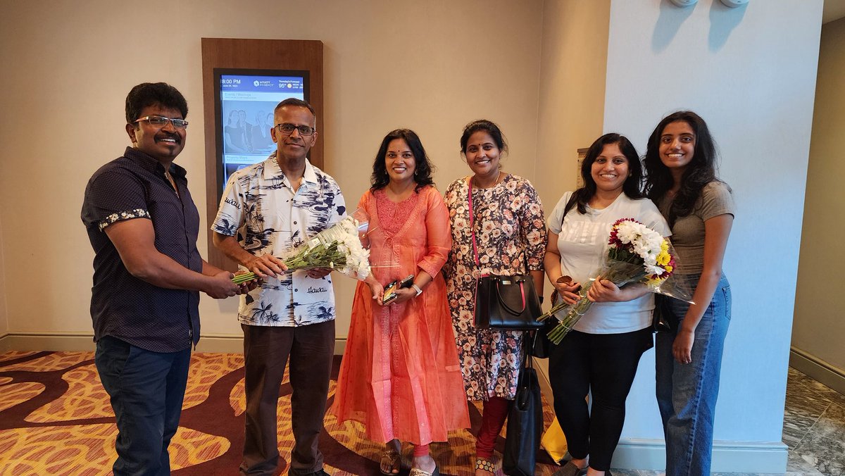 drbala's tweet photo. #FSM2023 warm welcome by @fitenchair Murugesh, Priya Sundar, Papa Rajan, and Indu Bala to @fetnaconvention https://t.co/yApmJmVgv6
