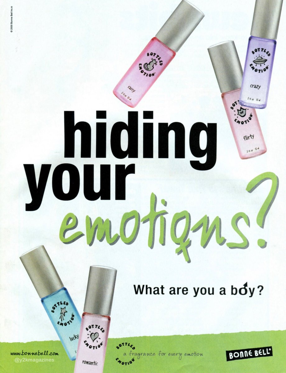 Y2K MAGAZINES on Twitter "Bonne Bell Bottled Emotion fragrance ads (2000)"