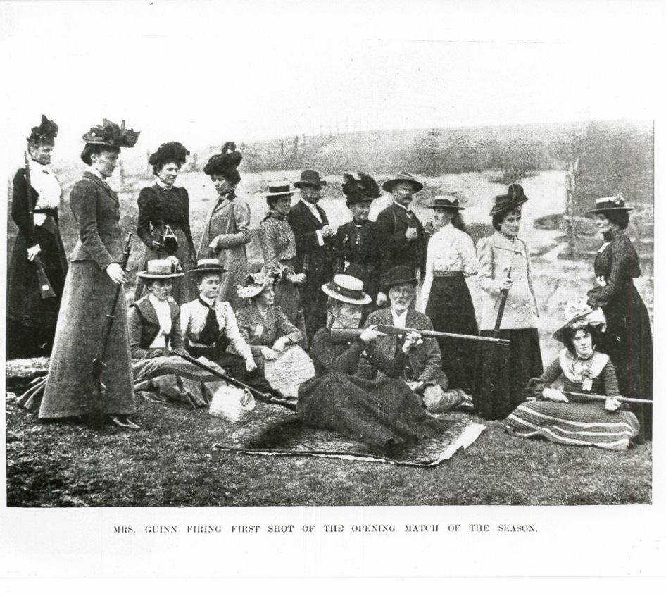 #FlashbackFriday ⏳ Shots fired! 🎇 On May 23 1902 Mrs Guinn fired the first shot of the Essendon & Flemington Commonwealth Ladies' Rifle Club's opening match. The club formed one year earlier, later becoming the longest-running women's rifle club in the Commonwealth. 🔫 📷 Trove