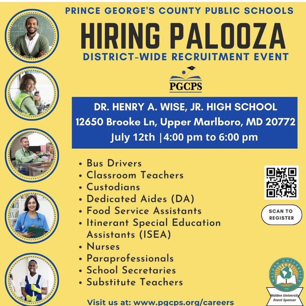 Get your resumes ready and bring your A game! Mark your calendars, and bring your resume, a friend and your A game. 😃
#pgcpsproud #teachwithus