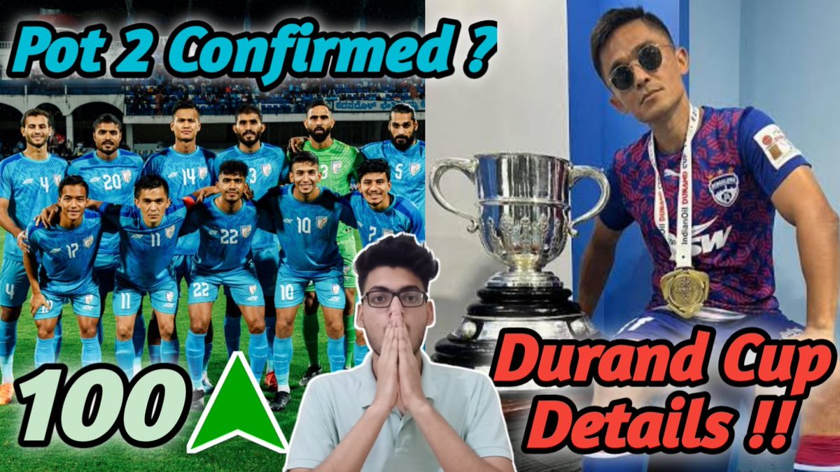 rahulljoshiii's tweet photo. Indian Football Team Ranking 100, Pot 2 Confirm?, Durand Cup 2023 Details

Do watch the video:- https://t.co/uQ7JVl2mLe

#indianfootball #Durandcup #Indianfootballranking #pot2 https://t.co/JWk6XcVSbq