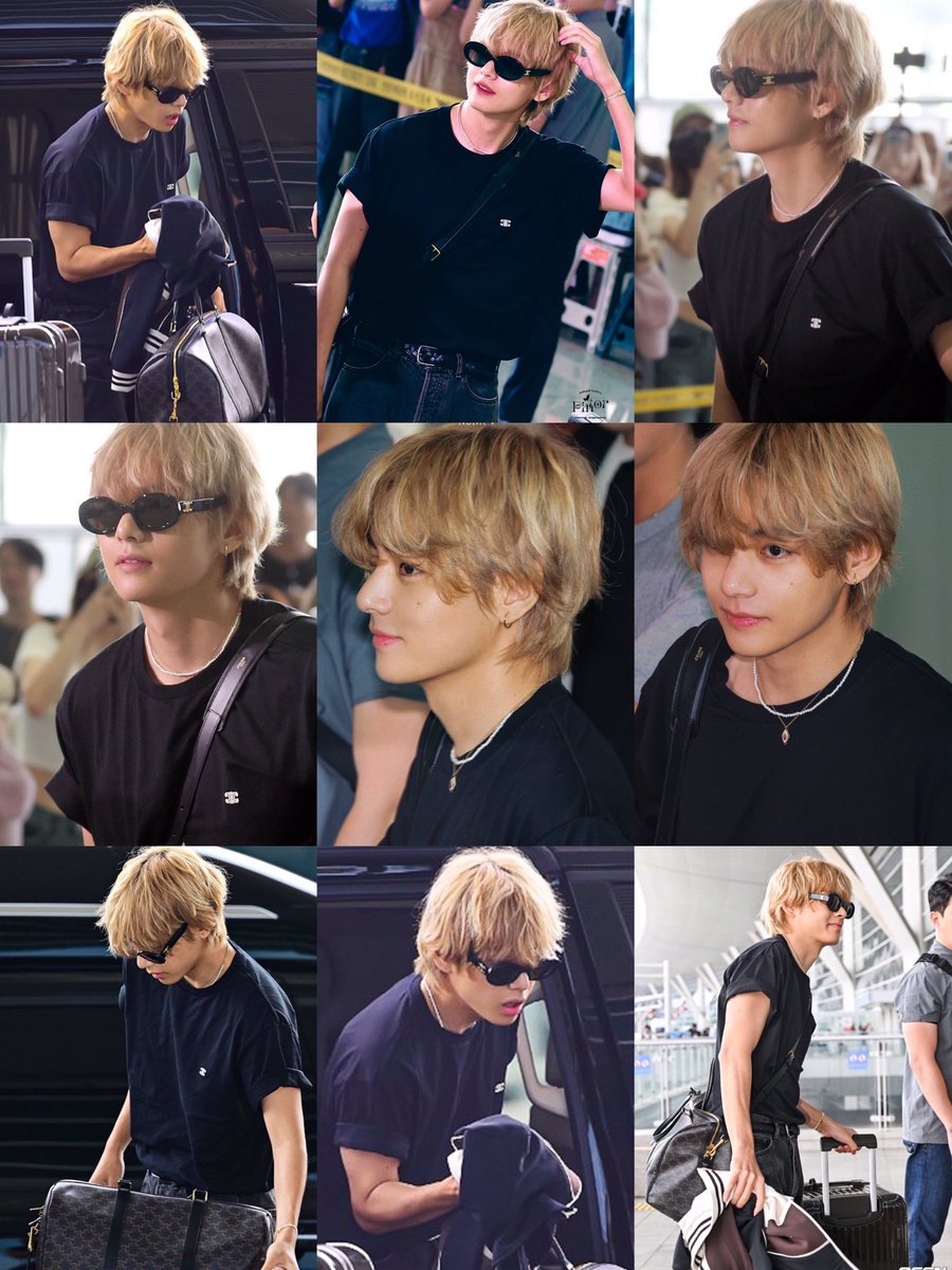 Blonde kim taehyung, a walking doll