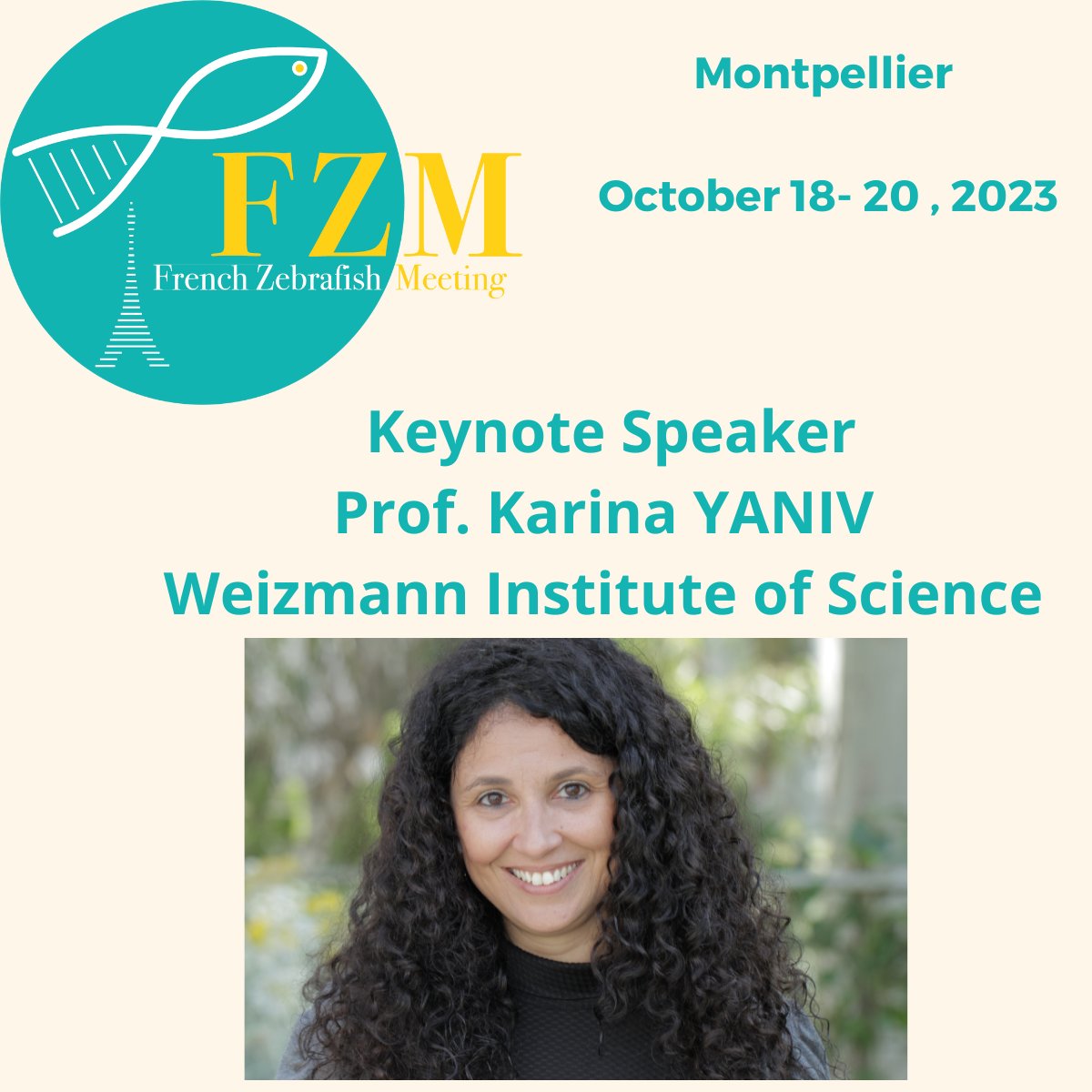 French Zebrafish Meeting (@frenchzebrafish) on Twitter photo Glad to announce that Professor <a href="/KarinaYaniv/">🎗️Karina Yaniv🎗️</a> will be the keynote speaker at <a href="/FrenchZebrafish/">French Zebrafish Meeting</a> meeting.
frenchzebrafishmeeting.fr
#zebrafish #research Glad to announce that Professor <a href="/KarinaYaniv/">🎗️Karina Yaniv🎗️</a> will be the keynote speaker at <a href="/FrenchZebrafish/">French Zebrafish Meeting</a> meeting.
frenchzebrafishmeeting.fr
#zebrafish #research