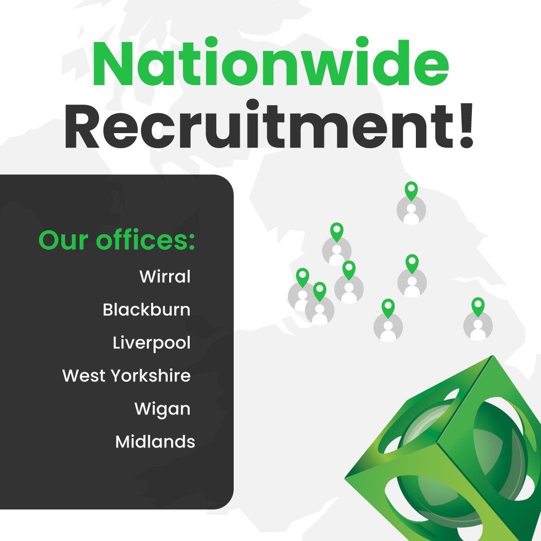 No matter where in the UK you are based, we are here to help you, with offices in Wirral, Blackburn, Liverpool, West Yorkshire, Wigan and the Midlands. #recruitright #recruitment #recruiting #nowrecruiting #newroles #jobalert #jobalerts #jobvacancy #jobvacancies #newcareer