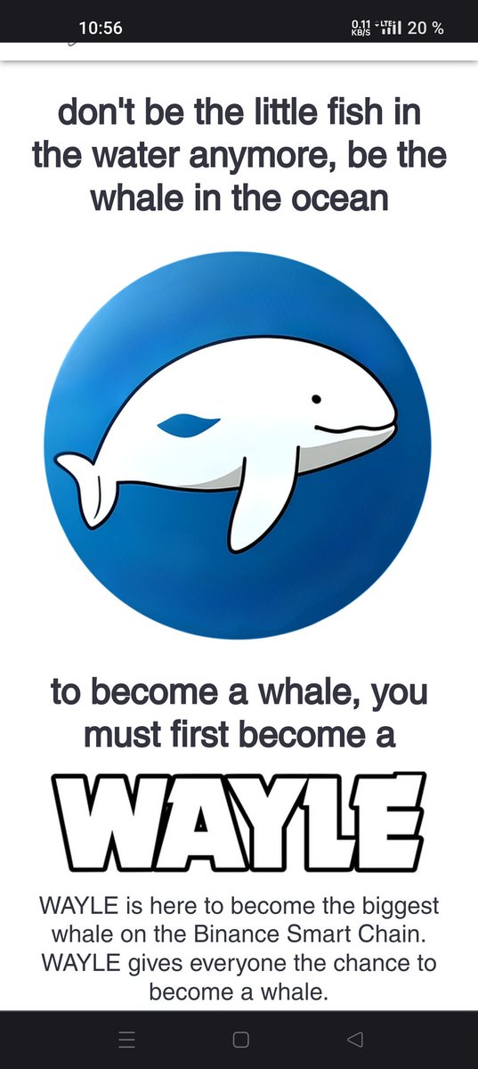 WayleBSC's tweet photo. Check out our website https://t.co/IQAlFEVAUd
👀
Join our group https://t.co/biyTxW3Jm0
#WAYLE #Memecoin #BSC #BSCGEM #100x #Memecoin #LFG #Bullish #Crypto #Cryptocurrency
@CoinMarketCap @WhaleCoinTalk @travladd @ProTheDoge @CaesarsCalls @Bitboy_Crypto @AltcoinDailyio https://t.co/vCoY7xixZL