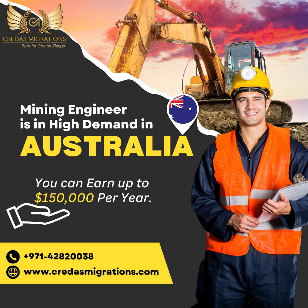 credasmigration's tweet image. Calling all #MiningEngineers! Dreaming of a career in Australia🇦🇺? Explore exciting job opportunities in the mining industry. Know more about immigration and visa options to make your professional dreams a reality.

#miningengineer #miningengineerjobs #EngineerJobs #australiajobs