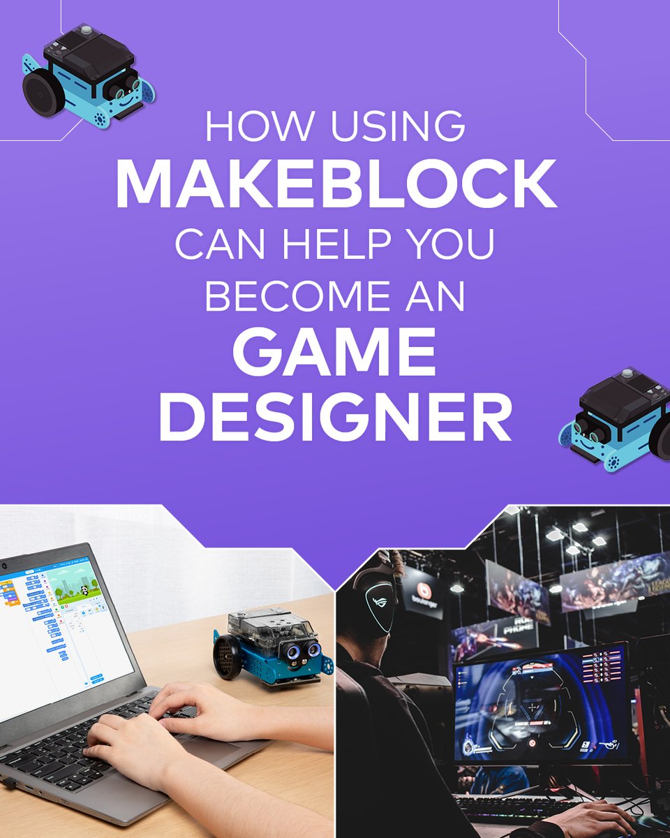 By teaching the fundamentals of #STEAM in the classroom, a student could be set on the path to becoming a future #GameDesigner. With new advancements being made every year, why not inspire your students to change the face of entertainment? education.makeblock.com