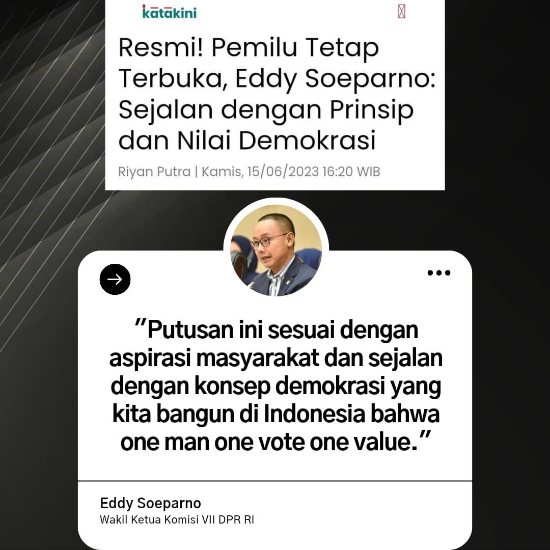 arvyus's tweet photo. Pemilu 2024 sukses #PemiluSerentak2024 #Pemilu2024SesuaiTahapan #TolakPenundaanPemilu #AntiPolitikIdentitas https://t.co/tBnITAvsbY