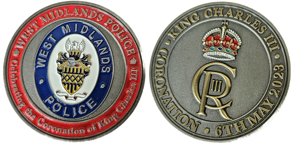 What a moment in history the Kings Coronation was! To celebrate it, we've commissioned a unique momento to raise funds for @Police_Memorial. Our 50mm antique silver & brass Challenge Coin is available here while stocks last: wmphg.myshopify.com