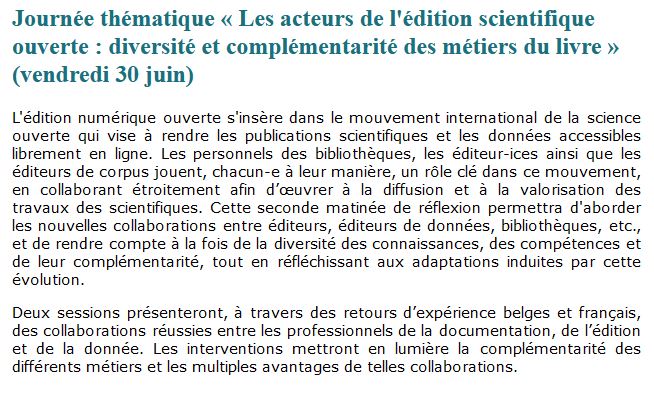 Journées MEDICI 2023 | En direct : « Les acteurs de l'édition scientifique ouverte : diversité et complémentarité des métiers du livre »
#medici2023 <a href="/Reseau_medici/">Réseau Médici</a>