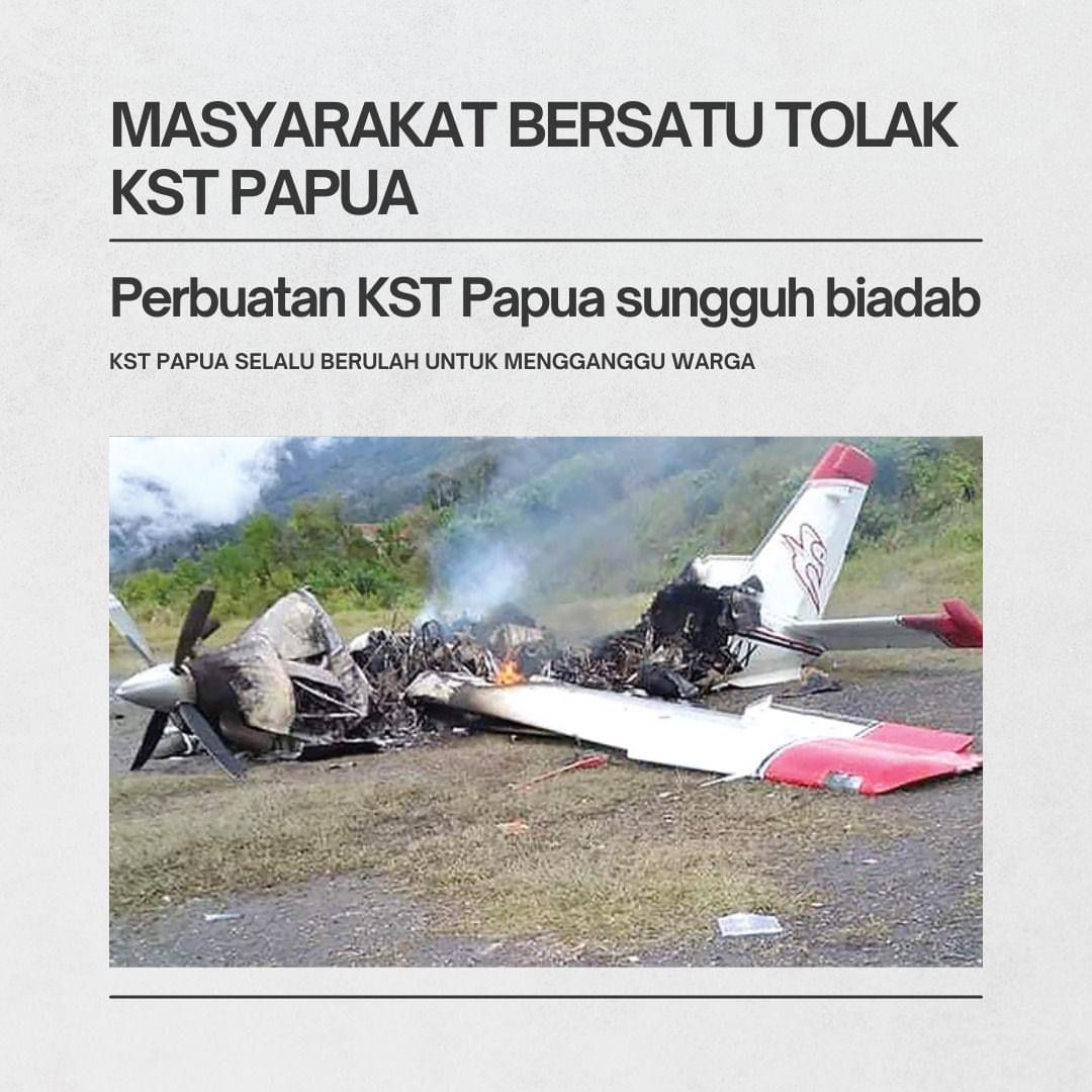 arvyus's tweet photo. Komitmen Pemerintah untuk Membebaskan Pilot Susi Air dengan Pendekatan Negoisasi #KelompokSeparatisTerorisPapua #KSTPapua #TumpasKSTPapua #KSTPPembuatOnar #KSTPBiadab #Papua #PapuaIndonesia #PapuaNKRI https://t.co/B6dNPCzCIT