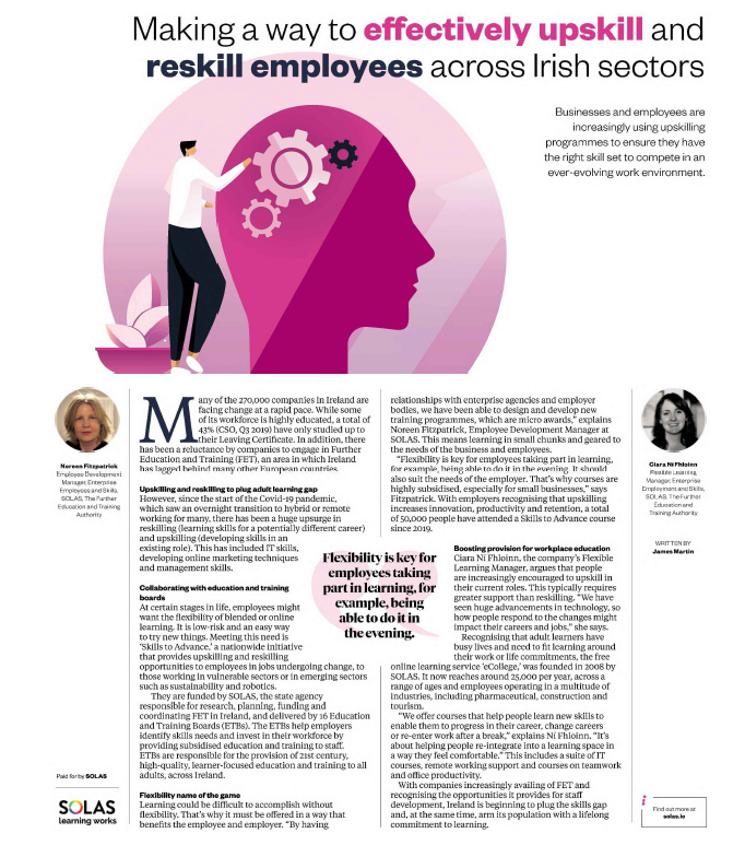 SOLASFET's tweet photo. “We offer courses that help people learn new skills to
enable them to progress in their career, change careers
or re-enter work after a break" -great overview from our Enterprise Employment &amp; Skills unit on the many opportunities to upskill through @eCollegeIRL &amp; #SkillsToAdvance https://t.co/KK4IJiXJ1Z