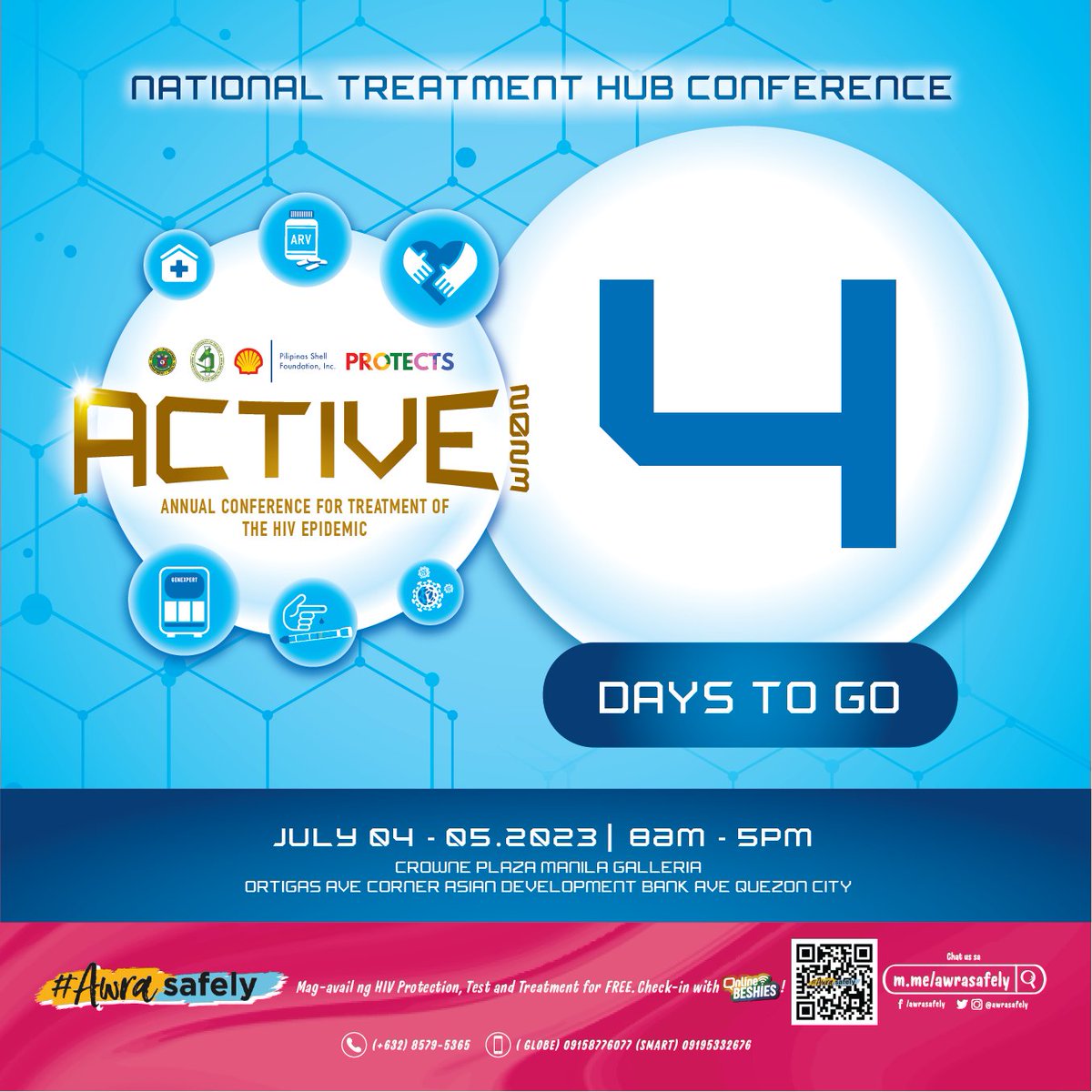 AwraSafely's tweet photo. 4 days to go before ๐๐๐ง๐๐ฉ๐ ๐ฎ๐ฌ๐ฎ๐ฏ: ๐ก๐ฎ๐๐ถ๐ผ๐ป๐ฎ๐น ๐ง๐ฟ๐ฒ๐ฎ๐๐บ๐ฒ๐ป๐ ๐๐๐ฏ ๐๐ผ๐ป๐ณ๐ฒ๐ฟ๐ฒ๐ป๐ฐ๐ฒ (Annual Conference for Treatment of the HIV Epidemic) at Crowne Plaza, Quezon City.
Letโs #AwraSafely for a Healthy Pilipinas! ๐ฏ
#ACTIVE2023
#NatlTreatmentHubCon https://t.co/kW9WagqSfV