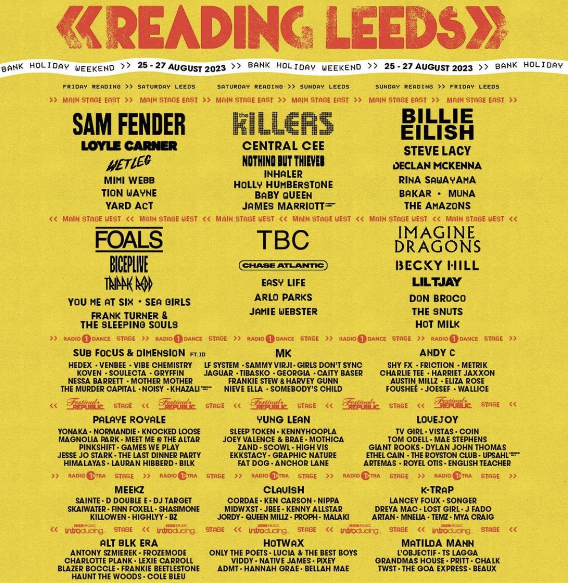 This means the absolute world to us. Thank you endlessly for believing in the music, the band and for helping dreams come true @whatanhonor @bbcintroducing @OfficialRandL 🥺 Not sure if this will ever feel real but #viddybandgotreadingandleeds 😭😭😭😭😭😭😭😭😭😭😭