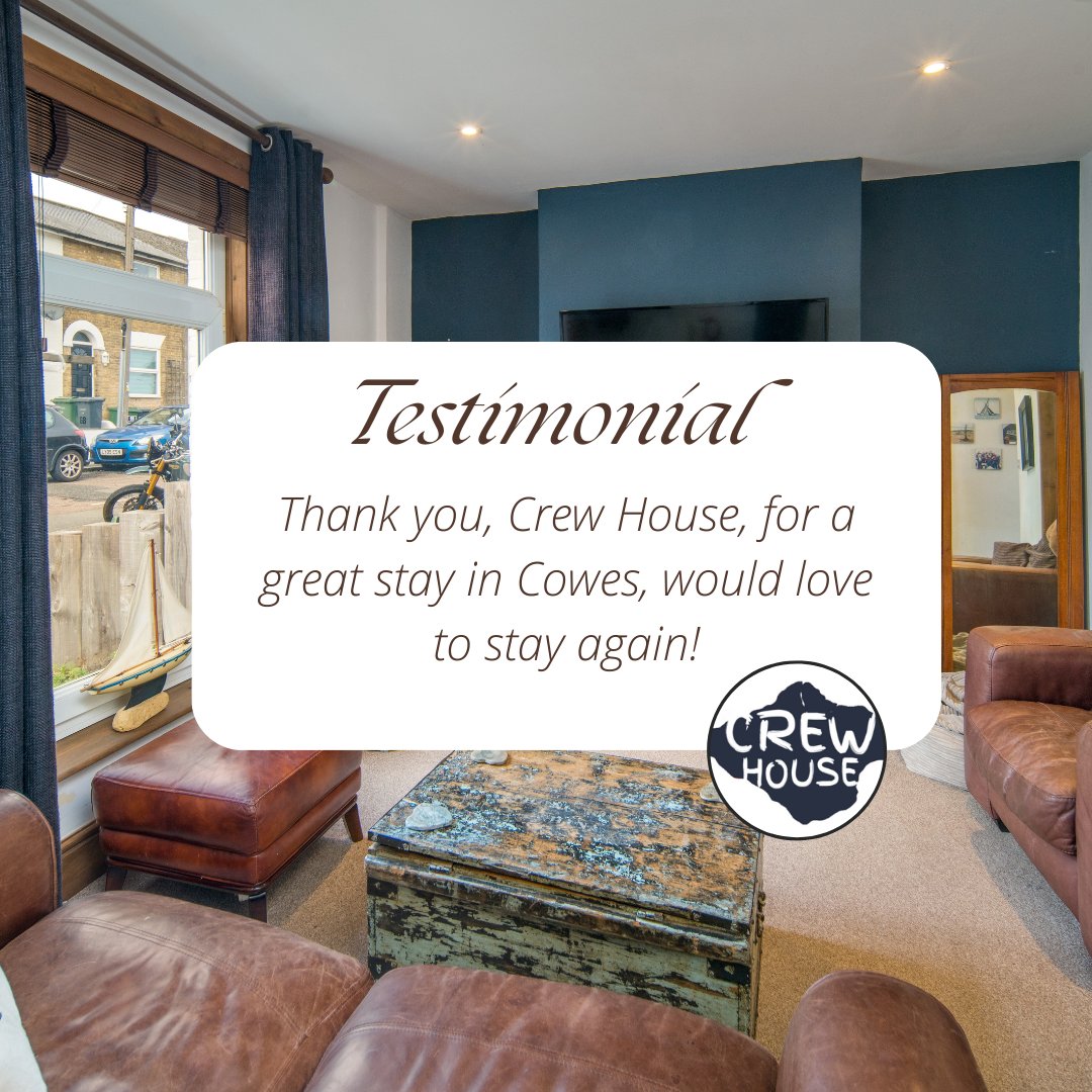 And we can't wait to see you again!

#FridayFeeling #FeedbackFriday #IsleofWight #Cowes #Tourism #TheCrewHouse #Bunkhouse #HolidayLet #Base #Explore #holidayhome #holiday