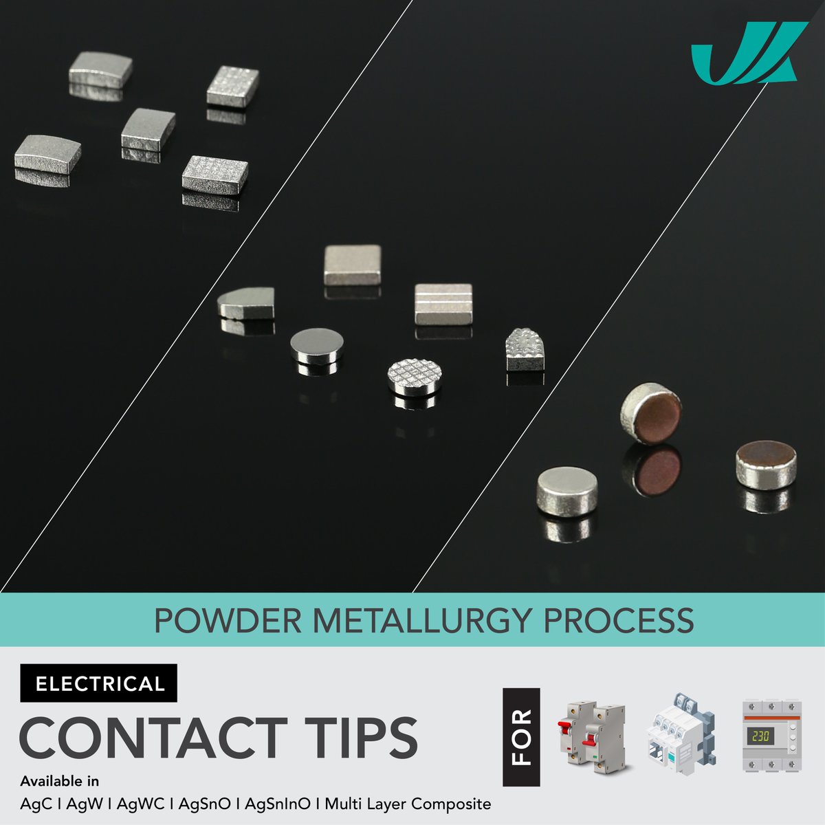 Used commonly circuit breaker and contactors, Juxing produces a wide range of electrical contact tips in various silver alloy composition, utilizing powder metallurgy production technology.
#juxing #juxingtec #contactmaterial #powdermetallurgy #agc #agw #agwc #agsno #agsno2ino3