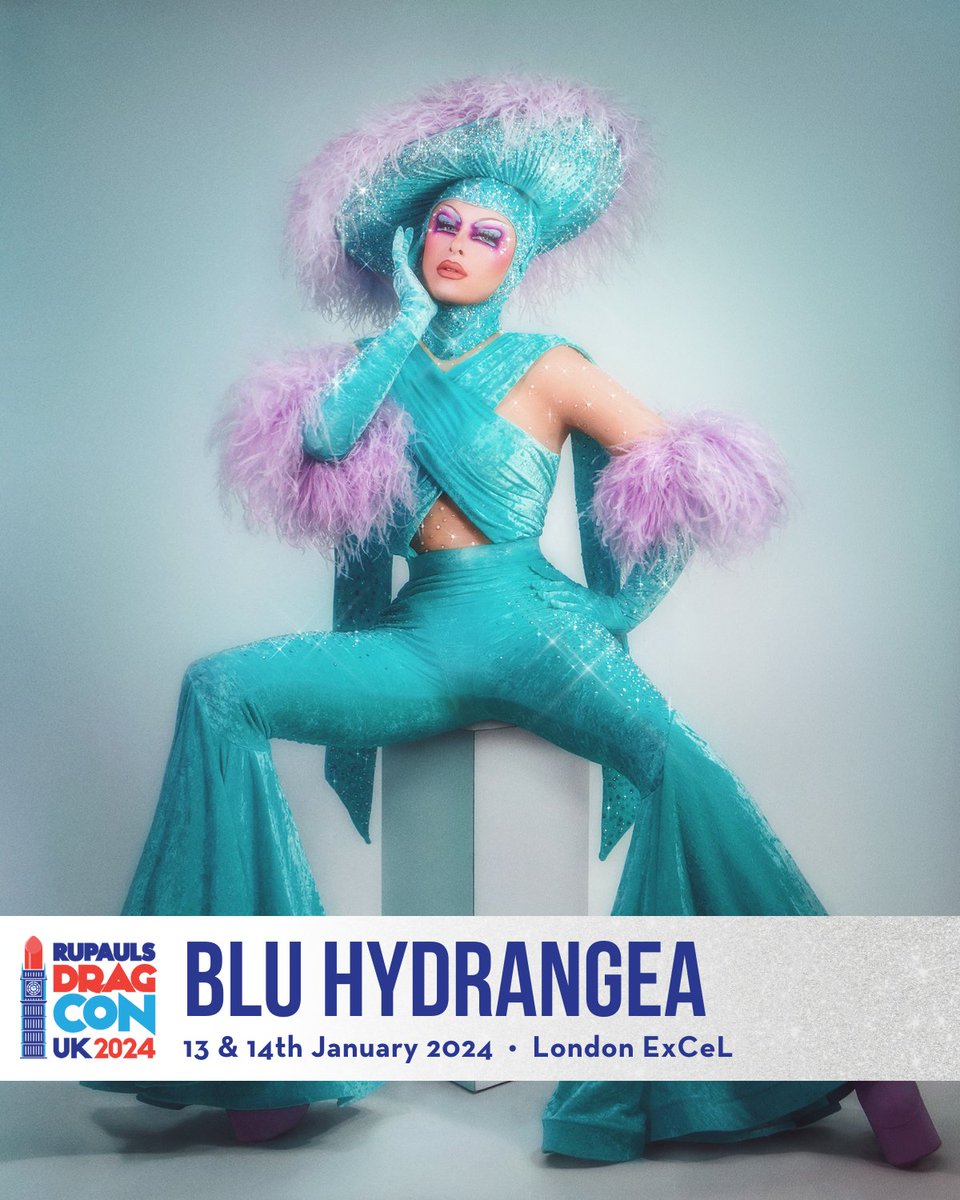 #DragRace icon ✨@bluhydrangea_✨ is coming to #DragCon UK 2024👑

Get 20% off your GA tickets thru this weekend w/ code: RUTURN. TIckets available NOW at uk.rupaulsdragcon.com

🗓️13 & 14 January 2024

📍@excellondon