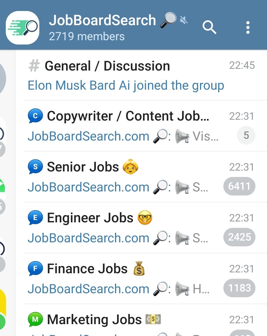 rrmdp's tweet photo. @riyaa1337 Great list Riya! 

I'm the founder of JobBoardSearch .com and created a free Telegram bot that posts jobs every hour and in 30+ categories/topics, sure is going to help a lot of people to find a remote job 😀

here is the link https://t.co/9rSPdFkSZa

Thanks for sharing 🙏 https://t.co/5sxsamusui