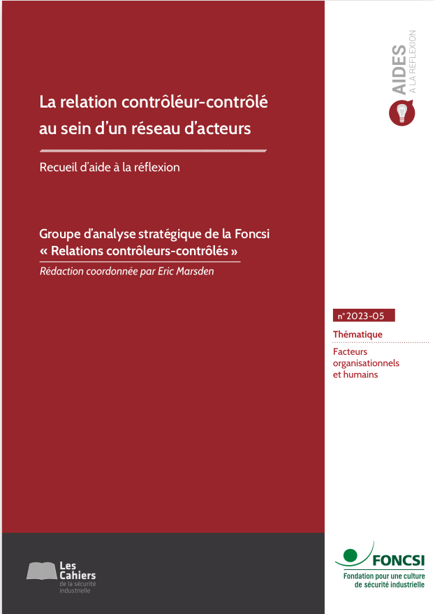 Parution : Cahier de la sécurité industrielle « La relation contrôleur-contrôlé au sein d’un réseau d’acteurs », issu de notre analyse stratégique sur ce thème. 
Téléchargement libre, foncsi.org/fr/publication…