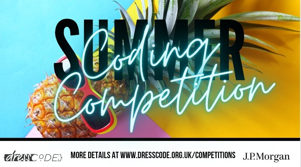 🚨Summer of Code competition open to all Primary & Secondary pupils! ⛱️☀️

Create a coding project of your choice. Individual & team entries accepted. 

More details at dresscode.org.uk/competitions 

#ChooseComputingScience @caschat_uk #caschat #edutwitter #computing