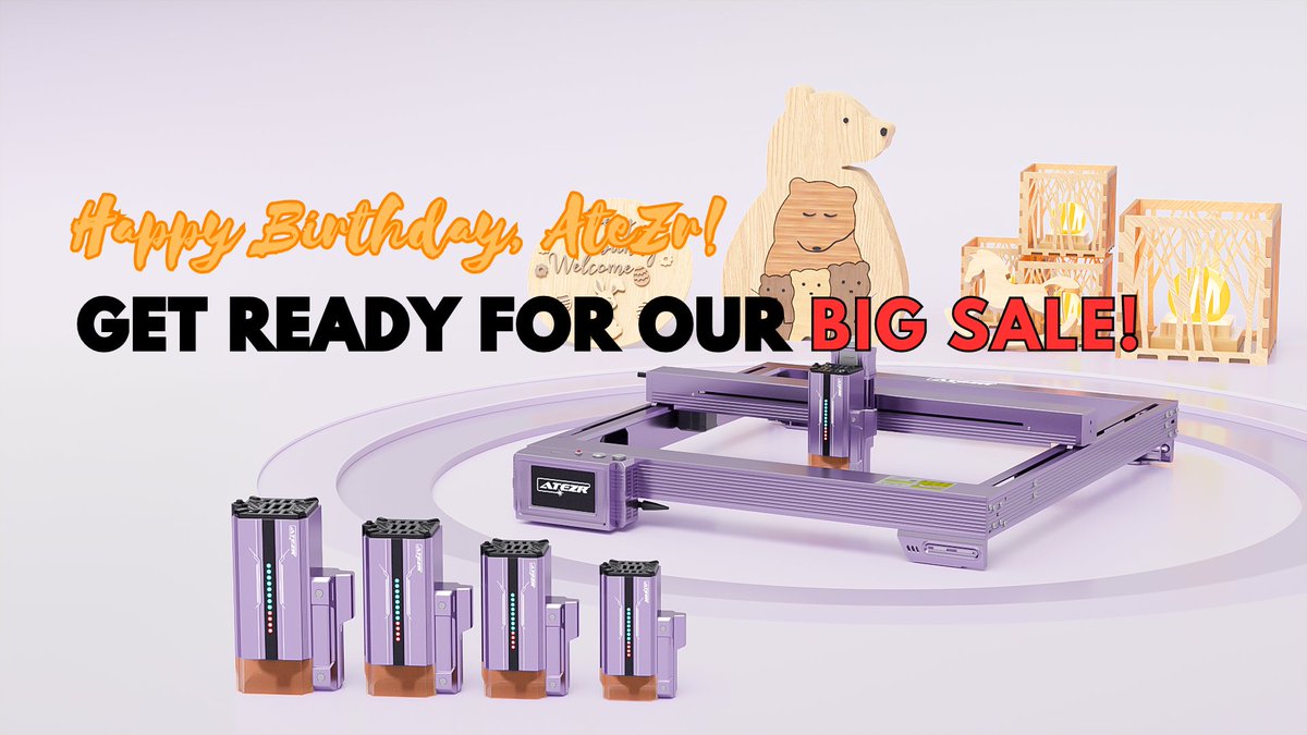 Join us in celebrating 𝑨𝑻𝑬𝒁𝑹'𝒔 𝒂𝒏𝒏𝒊𝒗𝒆𝒓𝒔𝒂𝒓𝒚🐣with our BIG SALE! 
𝑫𝒊𝒔𝒄𝒐𝒖𝒏𝒕𝒔
🟡Spent over $1300 get $50 off 
🟣Spent over $1500 get $100 off 
🟢Register as a member and receive an additional $30 discount.
#atezr #lasercutting #laserengraving #smallbusiness