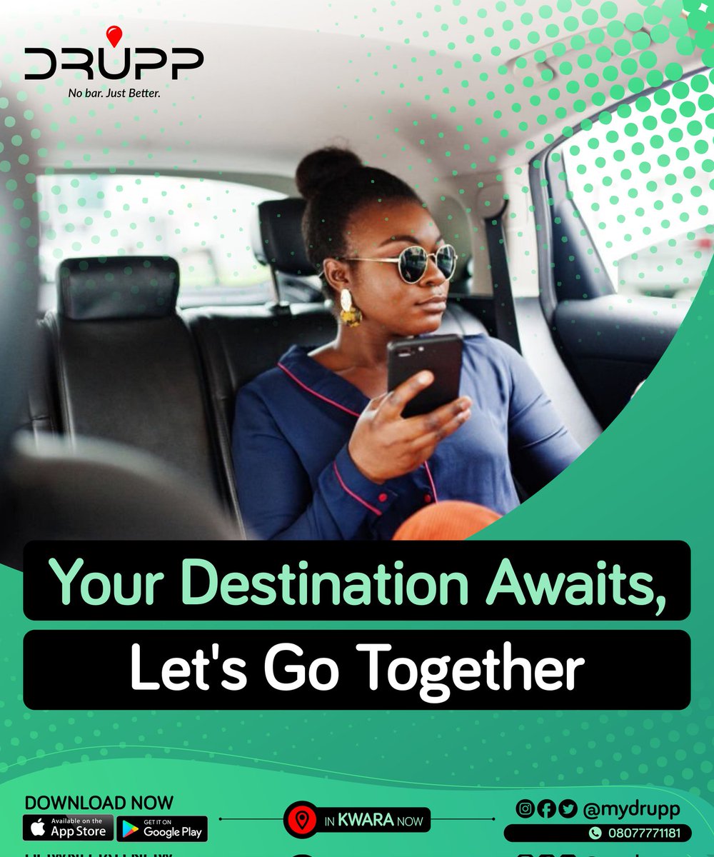 Mydrupp's tweet photo. Experience luxury on wheels with Drupp - your stylish ride around the city!

#nigerianbusiness #nigeriansindiaspora #nigerianbrands  #nigeriabusiness
#cabhailingservices #taxiservices  #MyDruppinIlorin
#bookmyDrupp #bookaride #bookaridewithmyDrupp https://t.co/ycSlOtKuKM