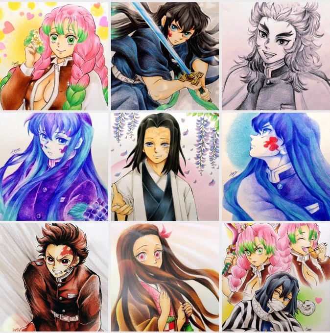 #今月描いた絵を晒そう 
6月も♡🔁💬フォローいただき本当にありがとうございます!半年振り返り…慌ただしい日々でした。リアルの方でモチベ下がった時期もありましたが🖼描いたりツイ回って話したり…ホント救われてます🙏また来月から気持ちアゲて頑張りたい💪下半期もどうぞ宜しくお願いします☺ 
