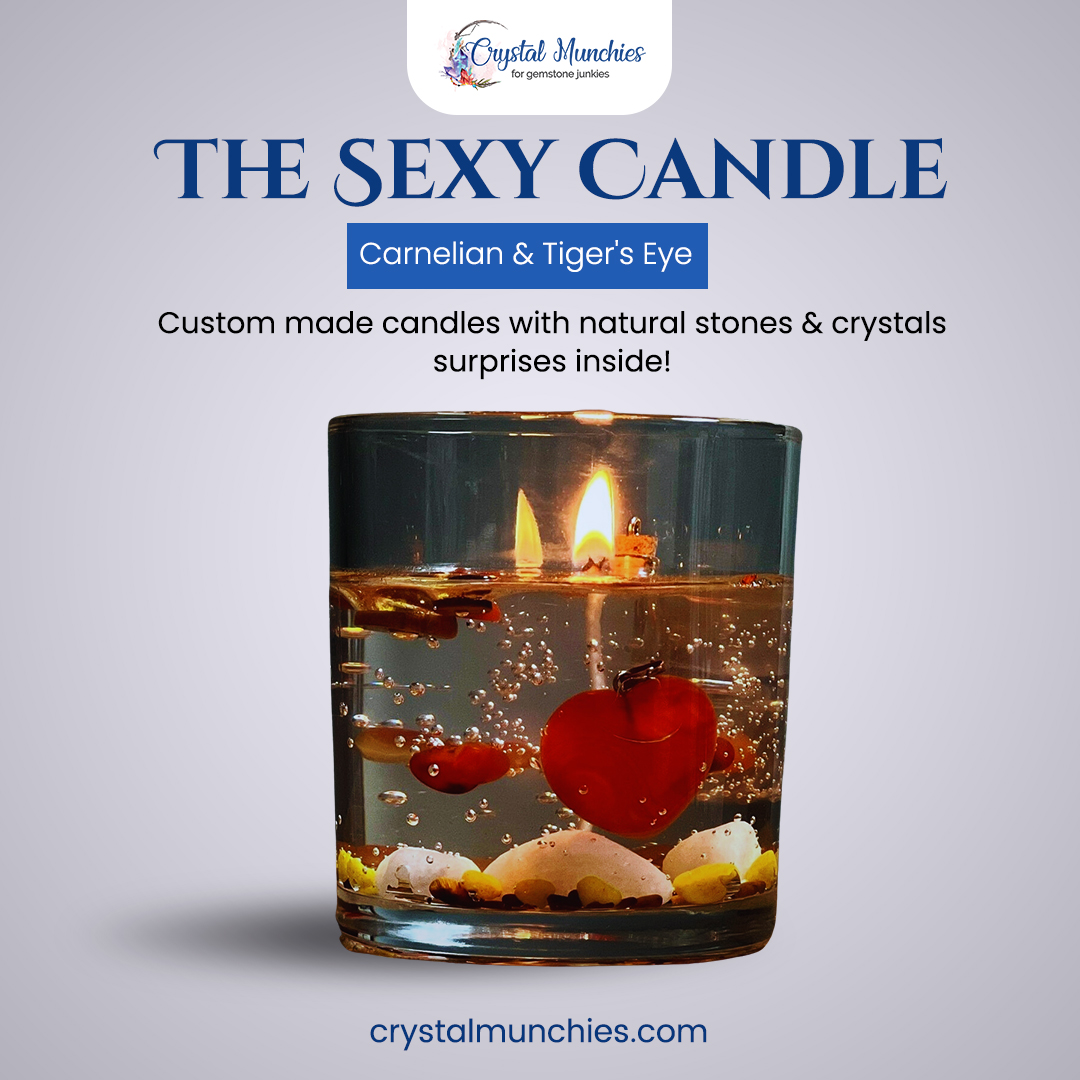 CrystalMunchies's tweet photo. Discover the enchantment of The Sexy Candle's Sacral Chakra!
This unscented candle, which is made of carnelian and tiger's eye, has crystal surprises and concealed natural stones. 
Visit our website :https://t.co/lv9UBNgD18

#SexyCandle  #SacralChakra #crystalmunchies https://t.co/s8JWyGFZth