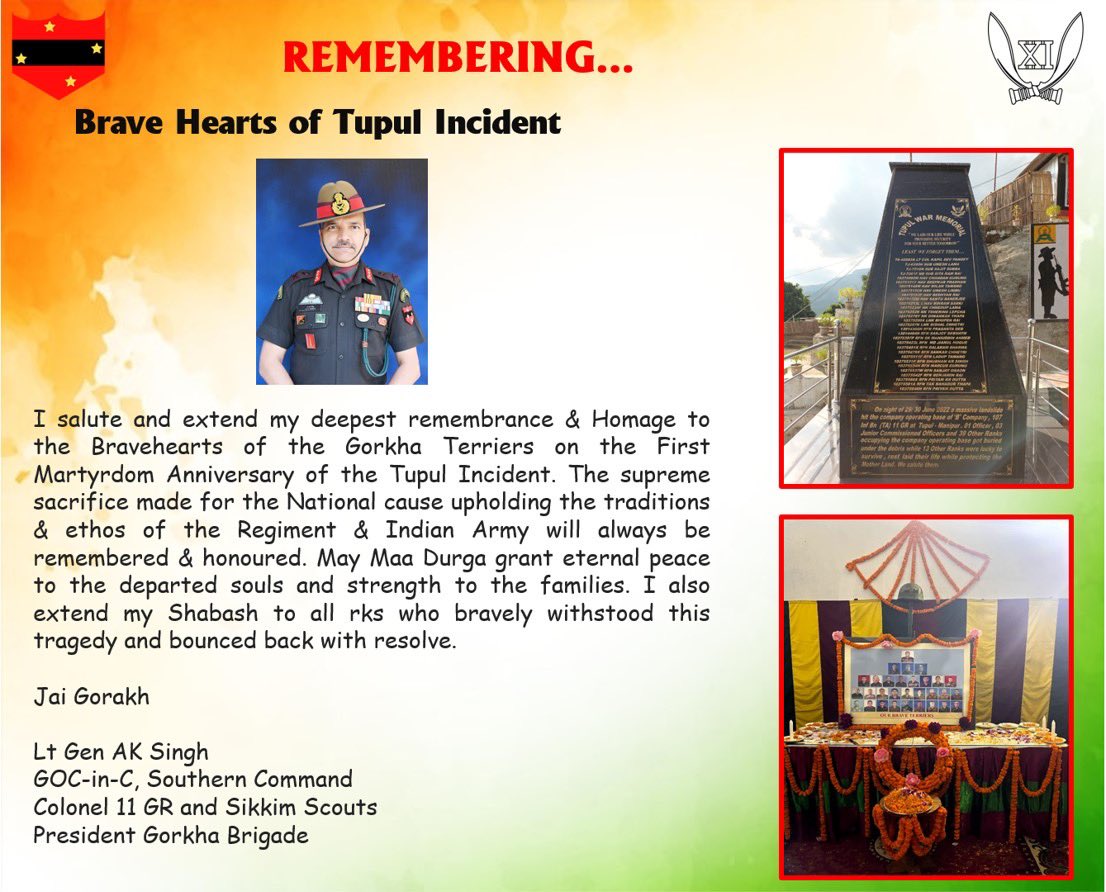#Rememberance
#GorkhaTerriers

Homage to Bravehearts of #Tupul Incident

 #Manipur