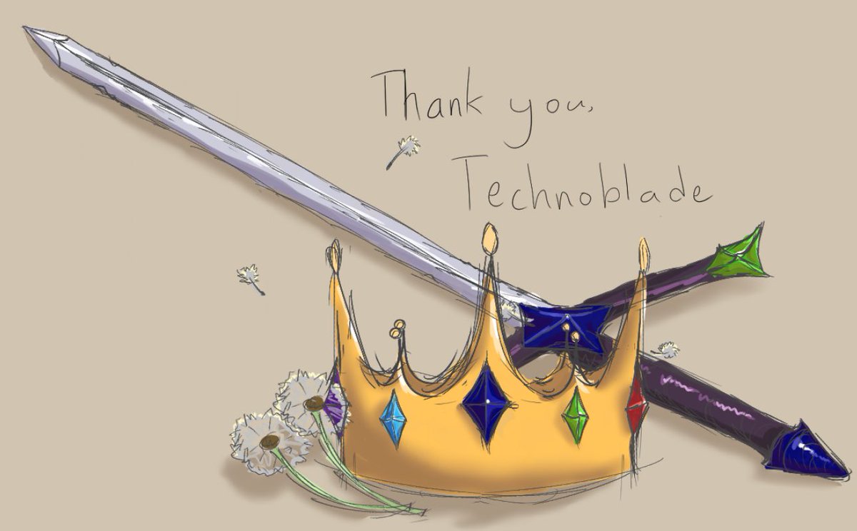 It’s not much, but I wanted to make something as tribute

Thank you technoblade, you may be gone but your legacy will never die #technobladeNeverDies