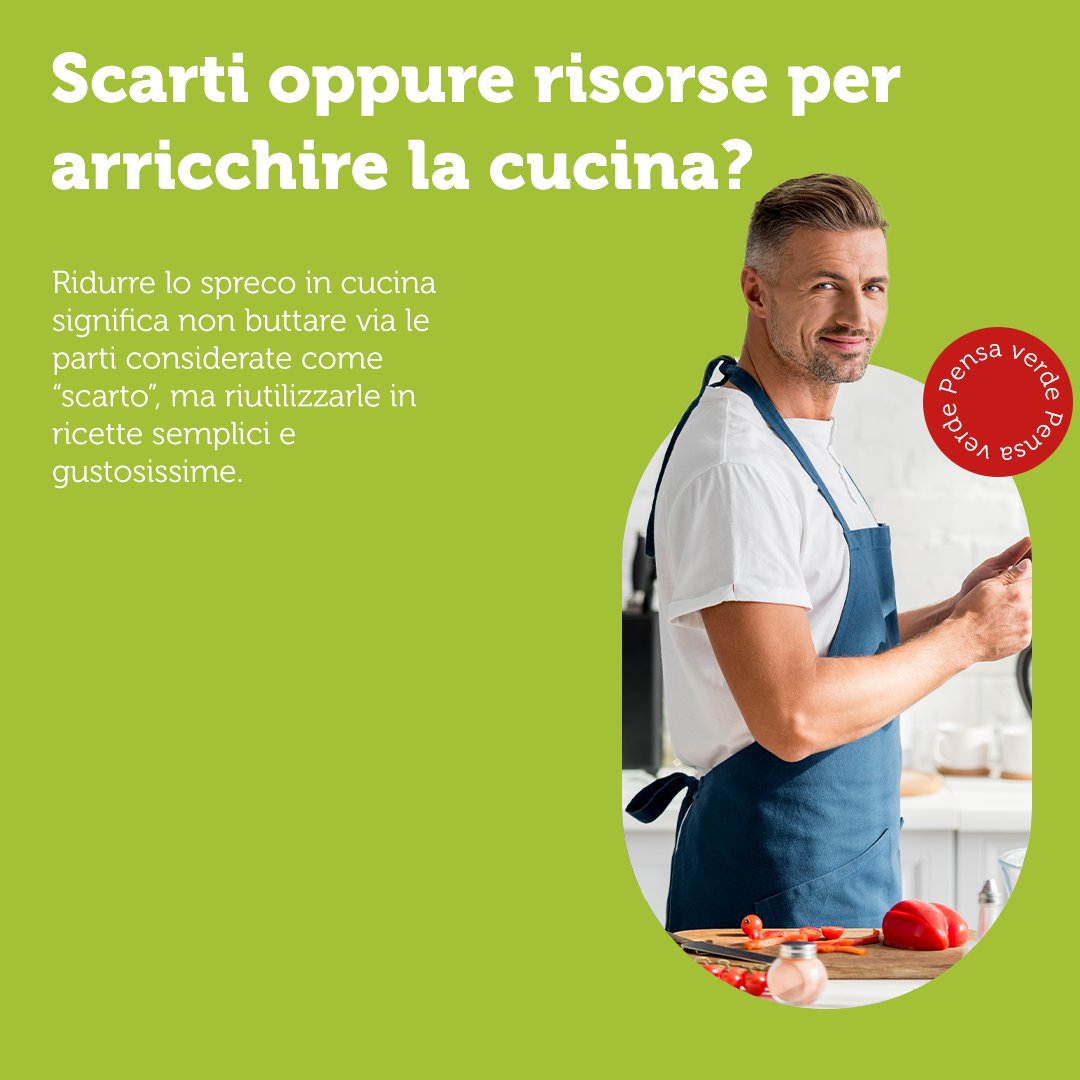 damicoitalia's tweet photo. Se sei per l’anti-spreco in cucina saprai già come utilizzare le parti meno nobili degli alimenti per creare nuove ricette. Altrimenti, leggi la nuova gallery della rubrica #PensaVerde. 💚
Conosci altre ricette anti-spreco? Scrivile in un commento! https://t.co/2sY0q74nwv