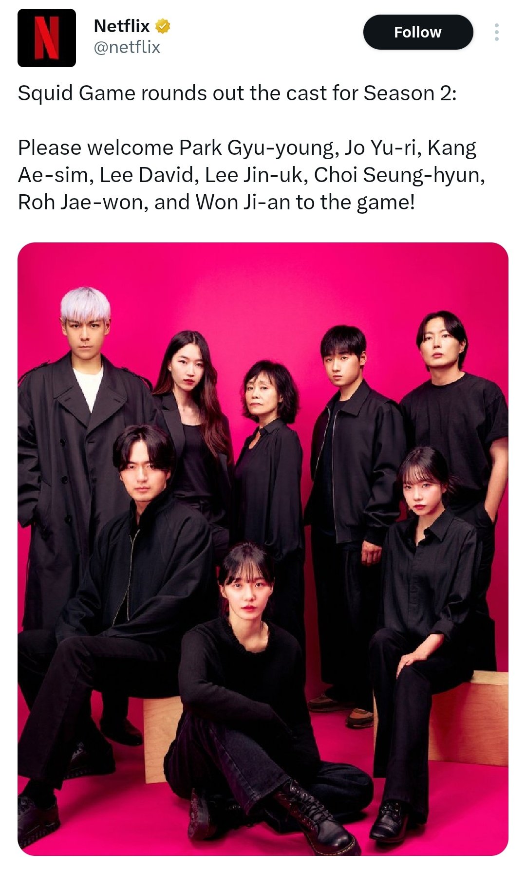 Netflix on X: Squid Game rounds out the cast for Season 2: Please