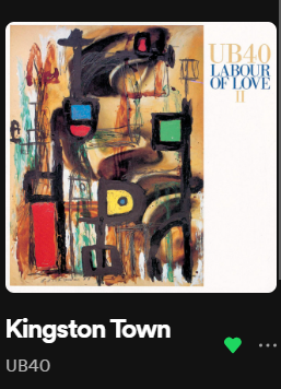 Heerlijk wakker worden met UB40 op de achtergrond. Ik zeg: goedemorgen!