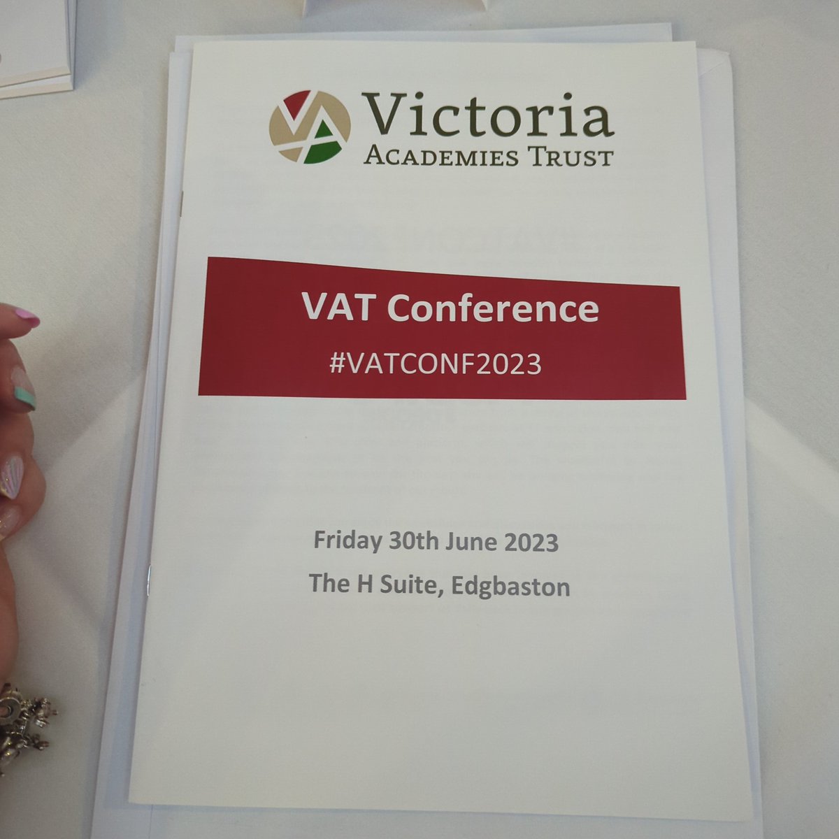 My first time at Victoria Academies trust conference. #cpd #vatconf2023 #Wellbeing #vision #values