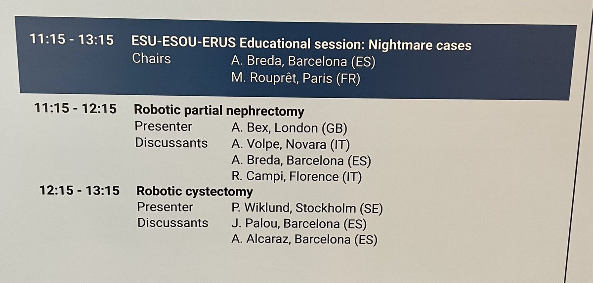 Ric_Campi's tweet image. Glad to represent @UNI_FIRENZE @AOUCareggi &amp;amp; @EAUYAU_RenalCa at @Uroweb #uroonco23!

Great opportunity to discuss challenging cases with experts @AlbertoBreda1 @foxal72 #AxelBex during the @UrowebESU @ERUSrobotics #ESOU educational session on #nightmare cases 

 …&amp;amp; very happy to