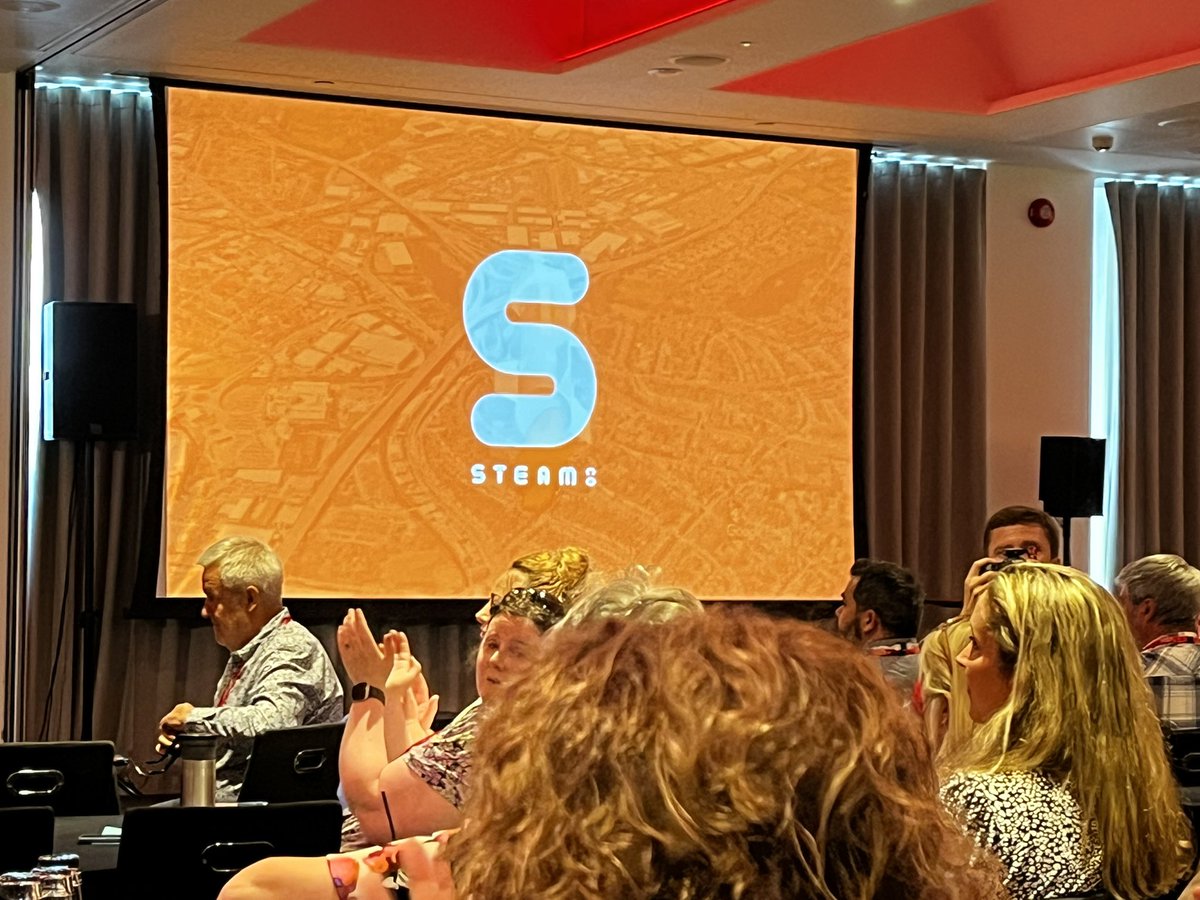 chrisdysonHT's tweet photo. Well what an honour being invited to the stage to be part of the inspirational @ST3AMCo presentation of #creativity … watching the @McLarenF1 video brought tears to everyone’s eyes … #LetsCelebrate2 @LGfL conference https://t.co/W8qnsvf8wa