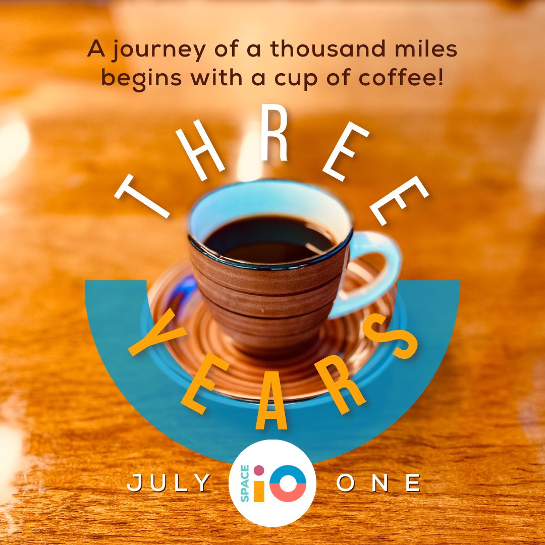SpaceIO_PH's tweet photo. SPACE iO is turning 3 years old on July 1. Thank you Space iO community and partners for your continued support as we pursue on improving and adding auxiliary services to get your “Ideas Realized”. Let’s have coffee (or tea) and continue the entrepreneurial journey!

#spaceio https://t.co/bTxj3nIVqj