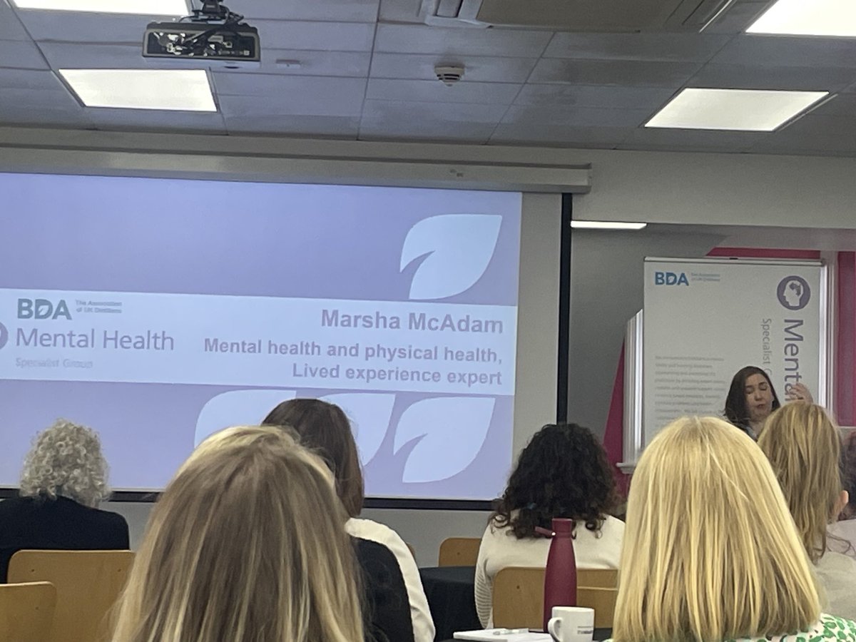 So impressed & inspired by Marsha McAdam’s opening presentation at the ⁦@Dietitians_MHG⁩ #MHSGStudyDay2023 advocating the vital role of the #LivedExperience voice in all that we do as #Dietitians working in mental health. Amazing work Marsha and ⁦@EquallyWellUK⁩ 👏👏