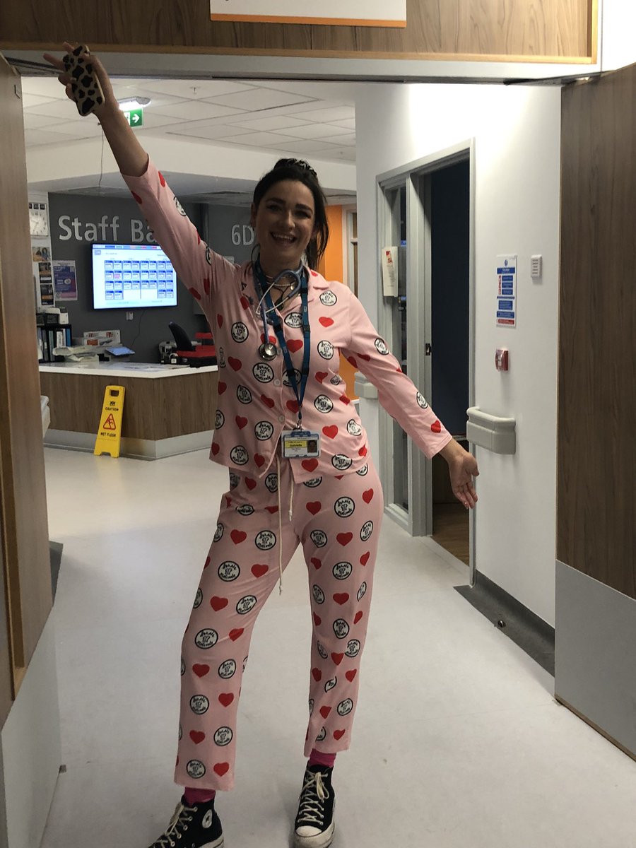 Rocking her PJS donate to motivate @LivHospitals @GabyTWilson