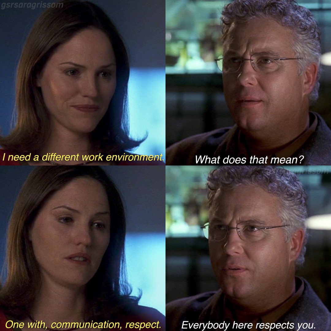 I can feel Sara’s “Great….”
#sarasidle #gilgrissom