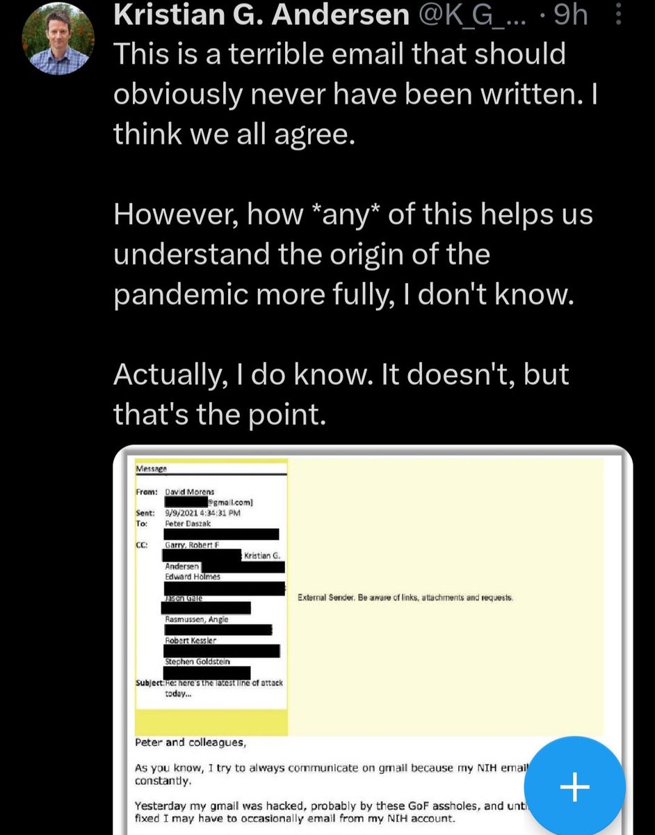 MarioKoopmans's tweet photo. Kristian Andersen: "Yeah sorry, it seems our little secret got exposed. But hey, let's keep you guessing about what we're really hiding" #YeahSorry https://t.co/Di2RPG8fKs