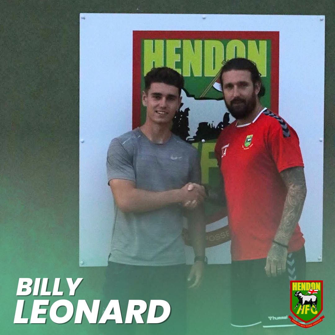 HendonFC's tweet photo. We're delighted to welcome @_BillyLeonard to the club as our first new face of the summer.

Billy joins from @harrowboroLive where he scored regularly from midfield. @lee_allinson was delighted to get him over the line.

Kit sponsorship available: £90 Home, £60 Away, £120 both 💚 https://t.co/q9oK9JNMLE