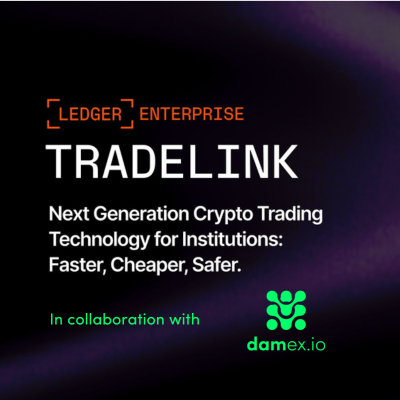 👏We are very excited to share the announcement that Damex.io is now a partner in the Ledger Enterprise Tradelink  <a href="/ledger_business/">Ledger Enterprise</a> network  providing institutions with an open, enterprise-grade trading platform designed to meet their risk management and regulatory